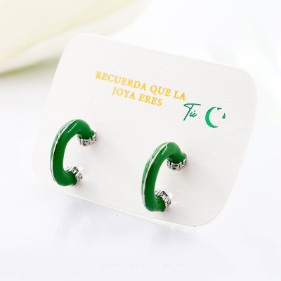 Aretes en covergold con baño en Rodio
