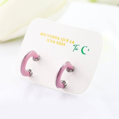 Aretes en covergold con baño en Rodio