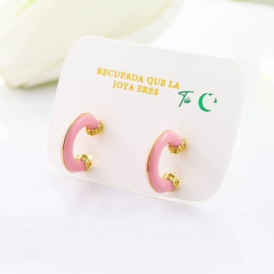 Aretes en covergold con baño en Rodio