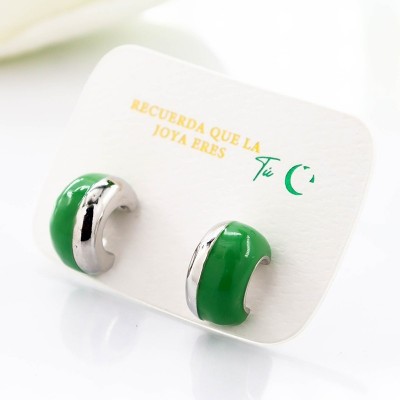 Aretes en covergold con baño en Rodio