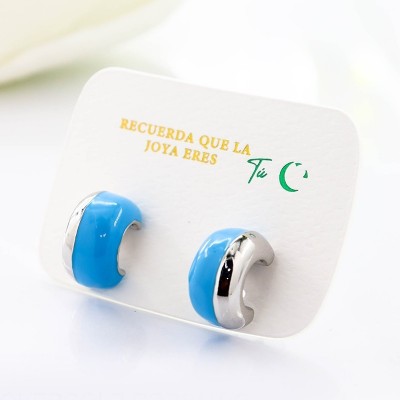 Aretes en covergold con baño en Rodio