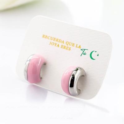 Aretes en covergold con baño en Rodio