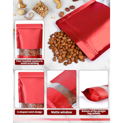 Bolsa hermética roja paquete x 100