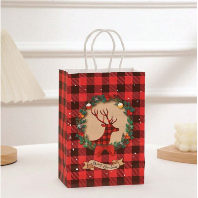 Bolsa de navidad mate paquete x 12