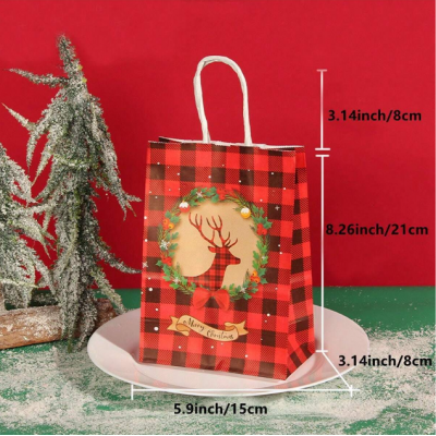 Bolsa de navidad mate paquete x 12