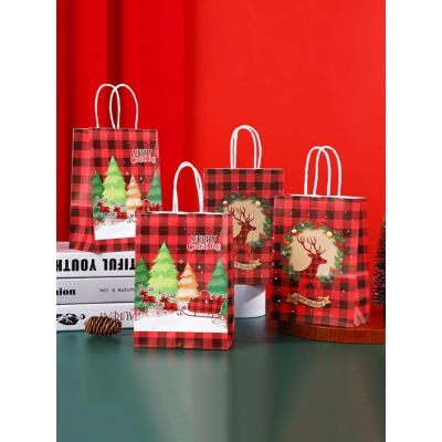 Bolsa de navidad mate paquete x 12