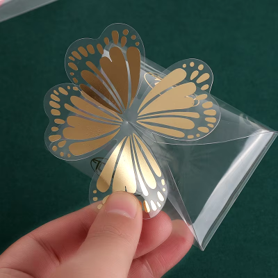 Caja de acetato mariposa paquete x 50
