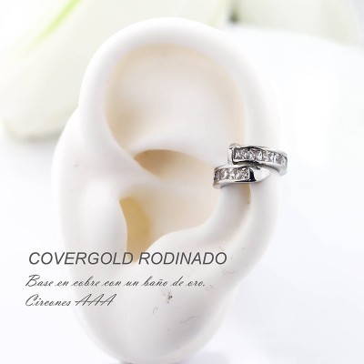 Earcuff en covergold con baño en Rodio