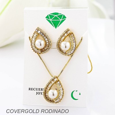 Set en covergold con baño en Rodio