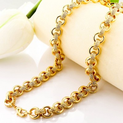 Collar en covergold con baño en Rodio