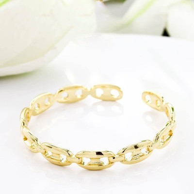 Pulsera en covergold con baño en Rodio