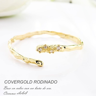 Pulsera en covergold con baño en Rodio
