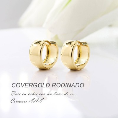 Candongas en covergold con baño en Rodio