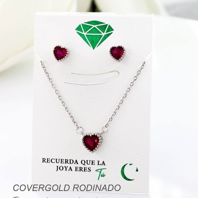 Set en covergold con baño en Rodio