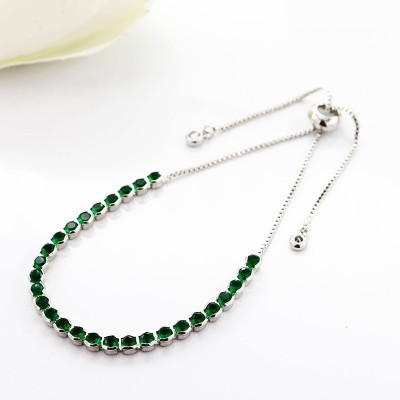 Pulsera en covergold con baño en Rodio