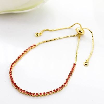Pulsera en covergold con baño en Rodio