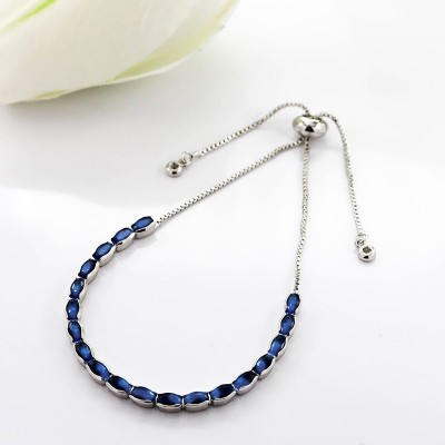 Pulsera en covergold con baño en Rodio