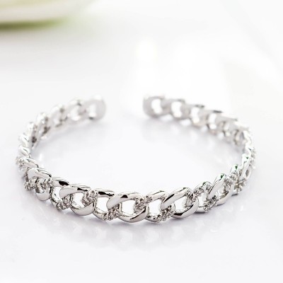 Pulsera en covergold con baño en Rodio