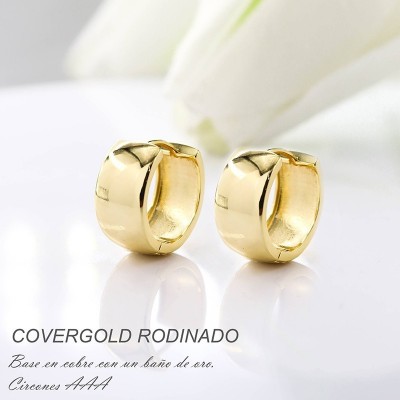 Candongas en covergold con baño en Rodio