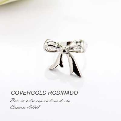 Anillo en covergold con baño en Rodio