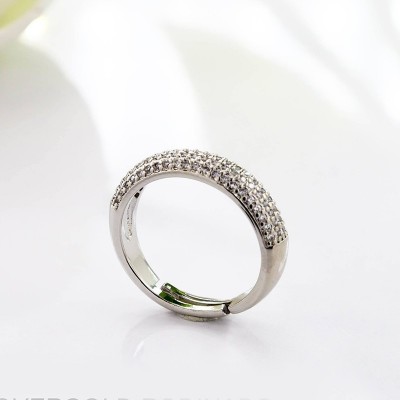 Anillo en covergold con baño en Rodio