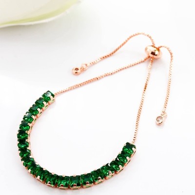 Pulsera en covergold con baño en Rodio