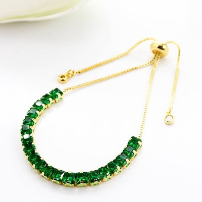 Pulsera en covergold con baño en Rodio