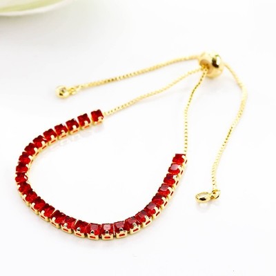 Pulsera en covergold con baño en Rodio