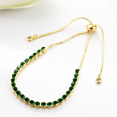 Pulsera en covergold con baño en Rodio