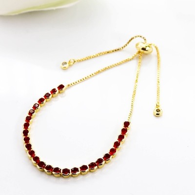 Pulsera en covergold con baño en Rodio
