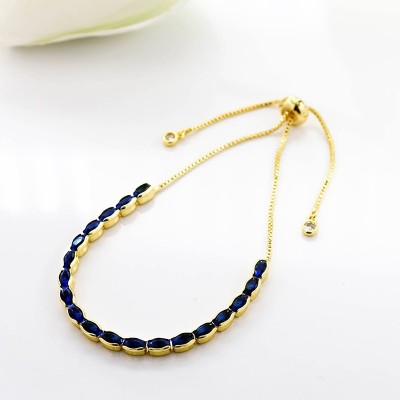 Pulsera en covergold con baño en Rodio