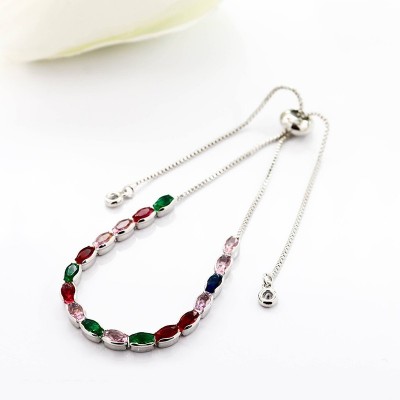 Pulsera en covergold con baño en Rodio