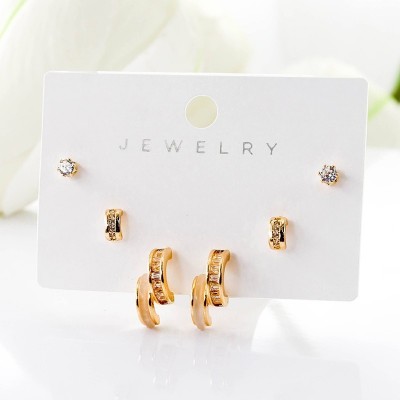 Set x 3 aretes en Rodio