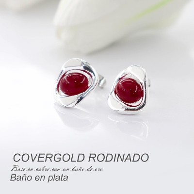 Aretes Ancora en covergold Rodinado