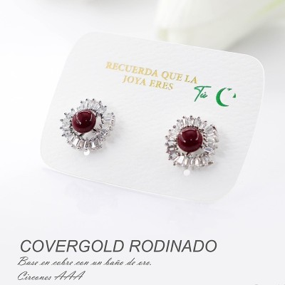 Aretes Ancora en covergold Rodinado