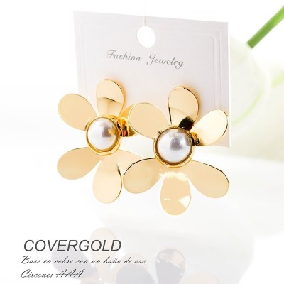 Aretes de covergold rodinado