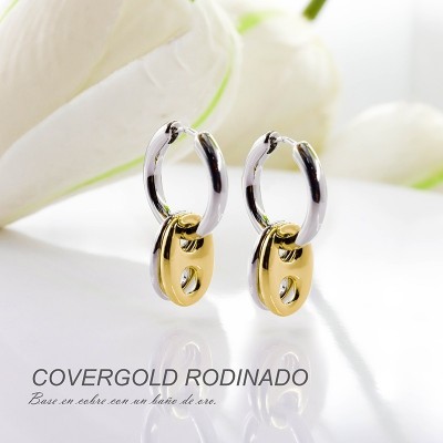 Aretes en covergold rodinado