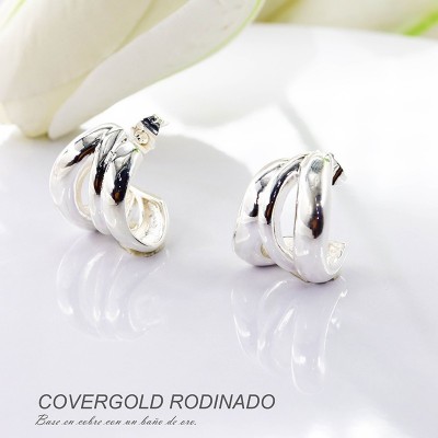Aretes en covergold rodinado