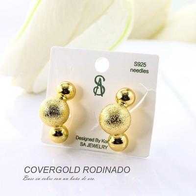 Aretes en covergold rodinado
