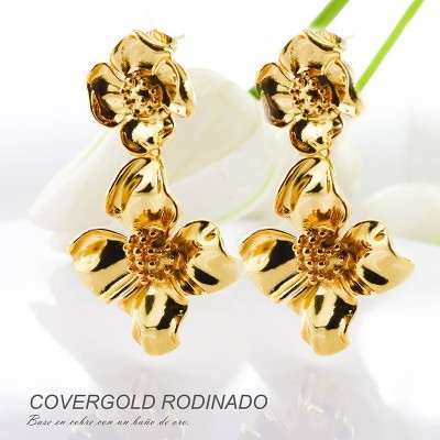 Aretes en covergold rodinado