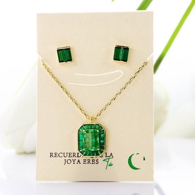 Set de aretes en covergold