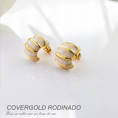 Aretes en covergold rodinado