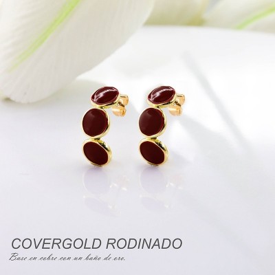 Aretes en covergold rodinado