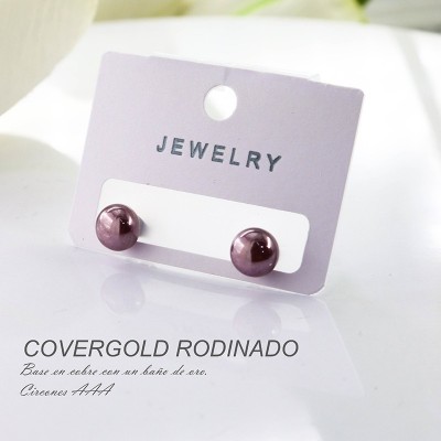 Aretes en covergold rodinado