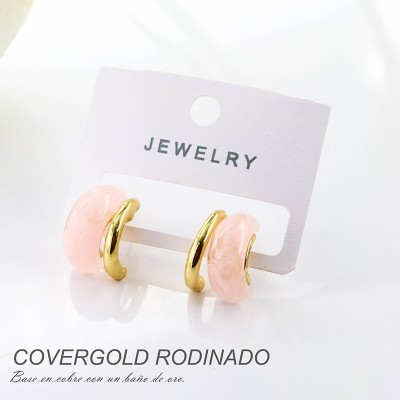 Aretes en covergold rodinado