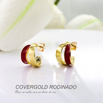 Aretes en covergold rodinado