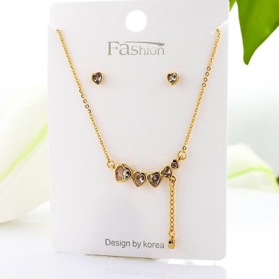 Set de aretes en covergold rodinado