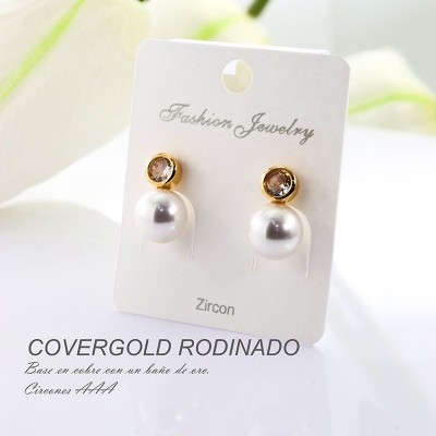 Aretes en covergold rodinado