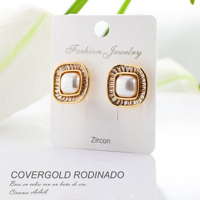 Aretes en covergold rodinado