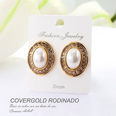 Aretes en covergold rodinado